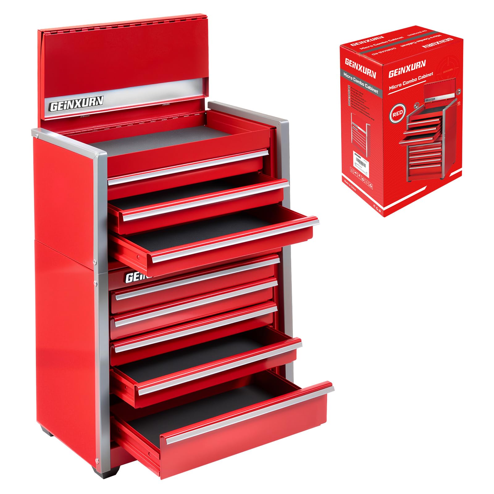 Geinxurn Mini Tool Box 3 Drawer Micro Top Chest and 5 Drawer Micro